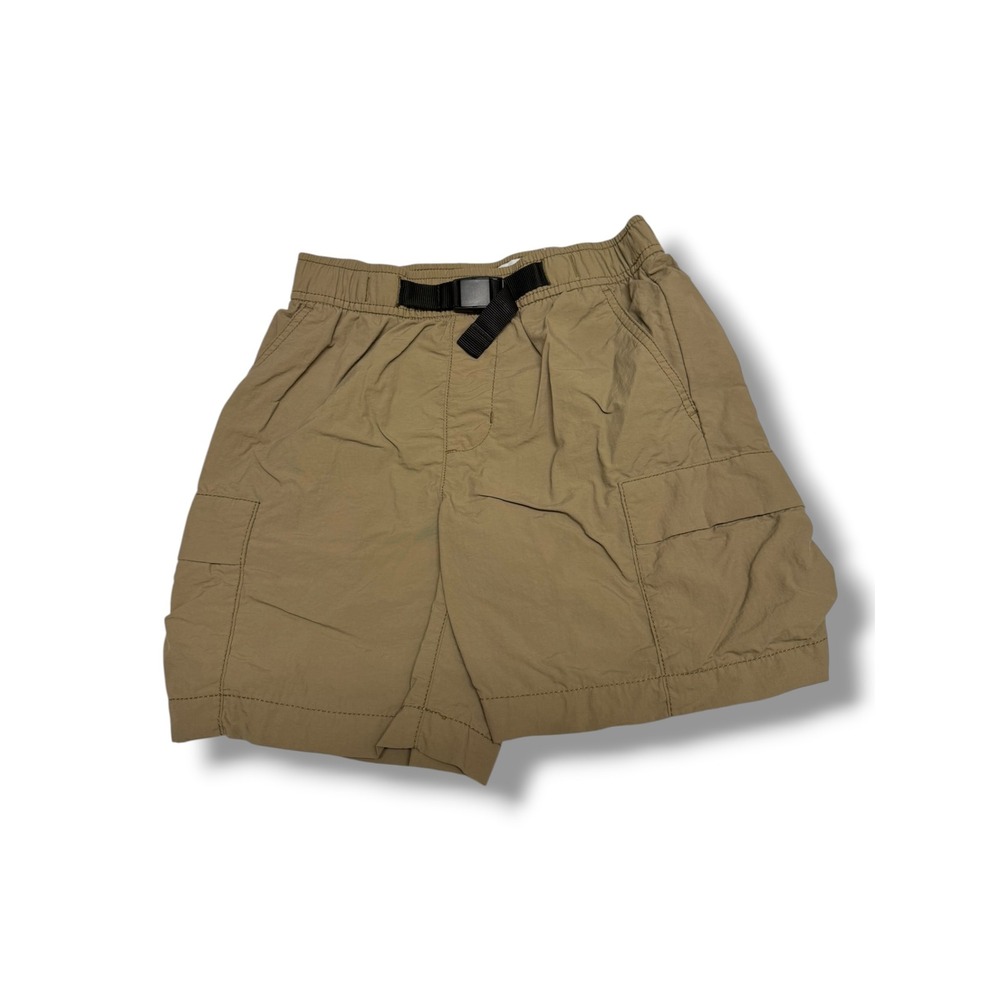 Old Navy Kids Tan Nylon Cargo Utility Shorts Belted Elastic Waist Khaki Size M 8